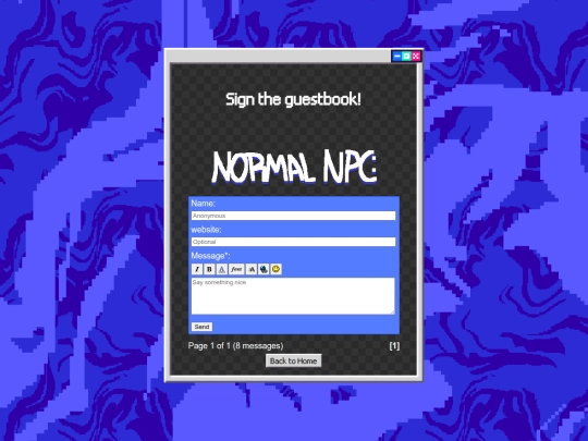 guestbook screenshot