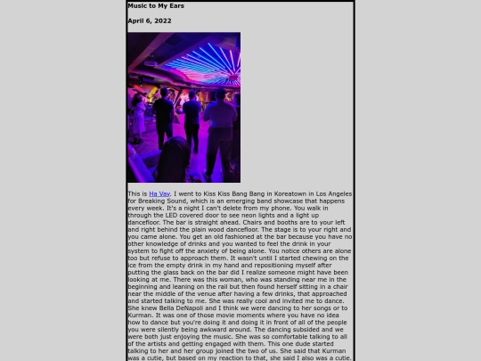 musicblog screenshot