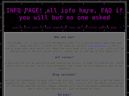 INFO screenshot