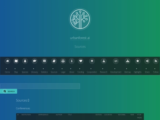 sources/conferences screenshot