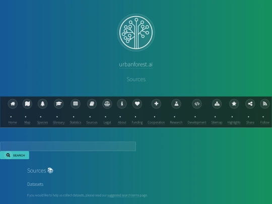 sources/datasets screenshot