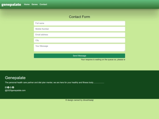 genepalate/contact screenshot