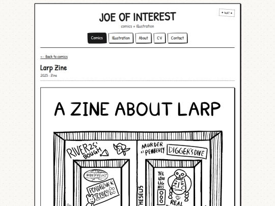 comics/larp-zine screenshot