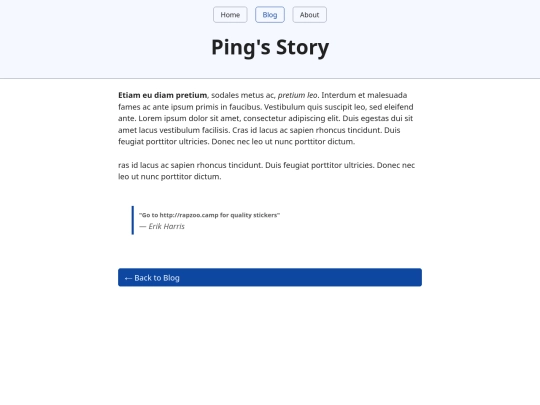 my-sites/blog/Ping screenshot