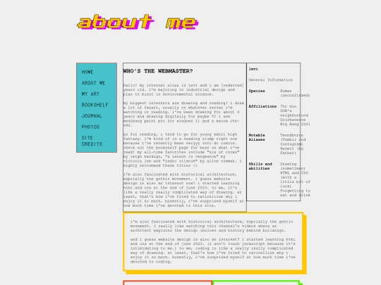 about-me screenshot