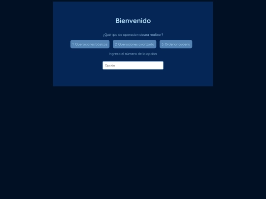 Calculadora/menuOperacion screenshot