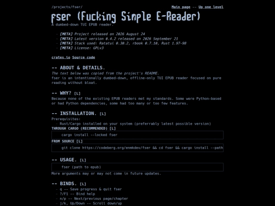 projects/fser screenshot