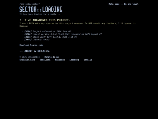 projects/sector screenshot