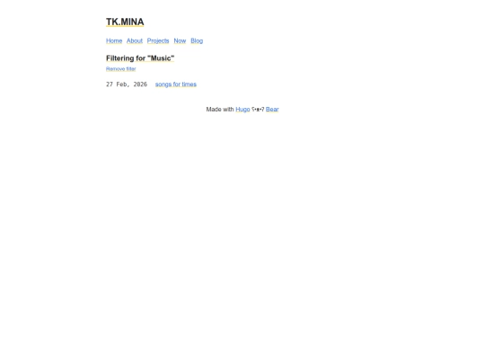 blog/music screenshot