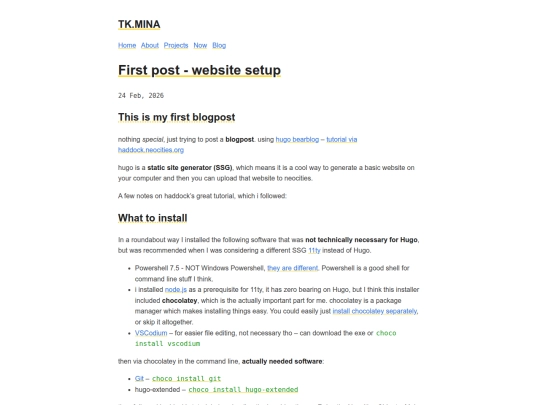 first-post-website-setup screenshot