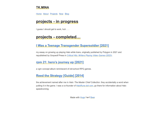 projects screenshot