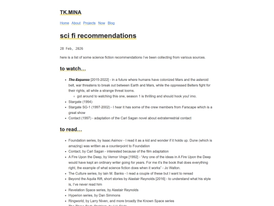 sci-fi-recommendations screenshot