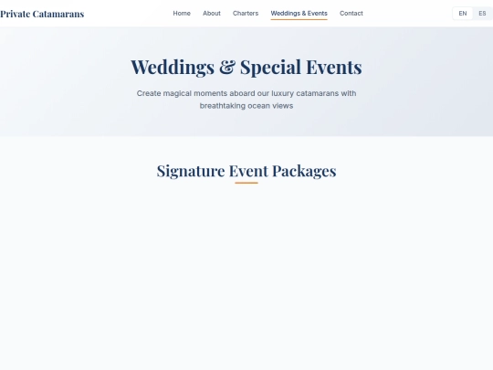 weddings-events screenshot
