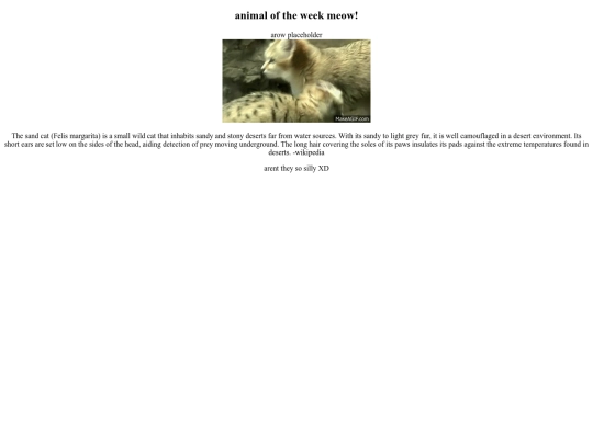 animal of the week screenshot