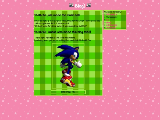 Blog screenshot