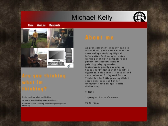 aboutMe screenshot