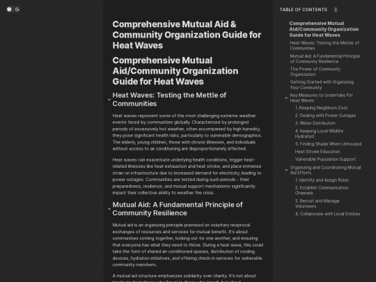 Mutual Aid/Comprehensive Mutual Aid & Community Organization Guide for Heat Waves screenshot