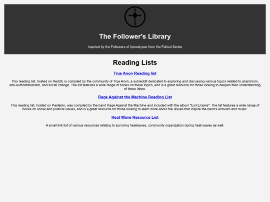 Reading Lists screenshot