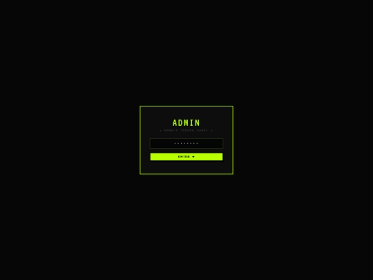 admin screenshot