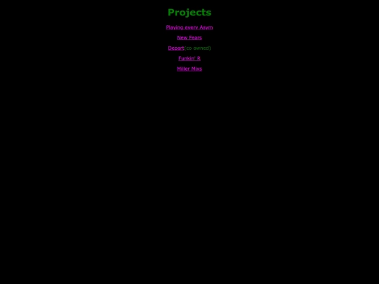 Projects screenshot