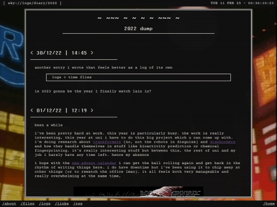 logs/diary/2022 screenshot