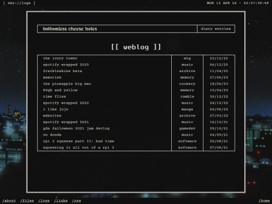 logs screenshot