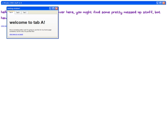testingpage screenshot