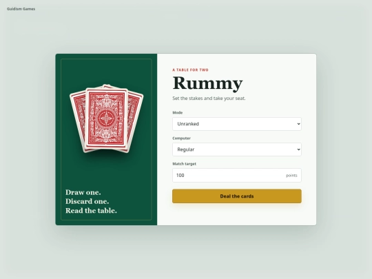 games/rummy screenshot