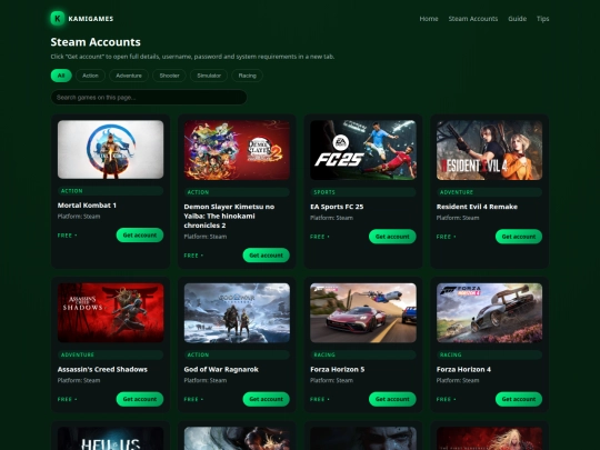 accounts screenshot