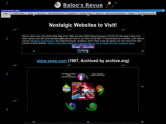 RetroWebsites screenshot