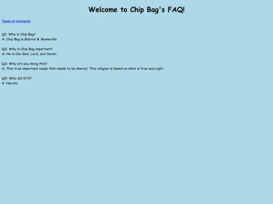 FAQ screenshot