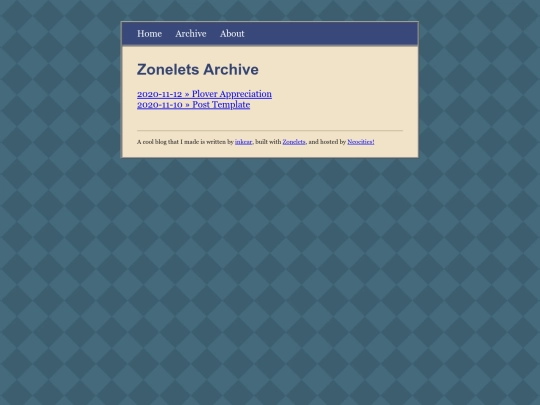 blog/archive screenshot