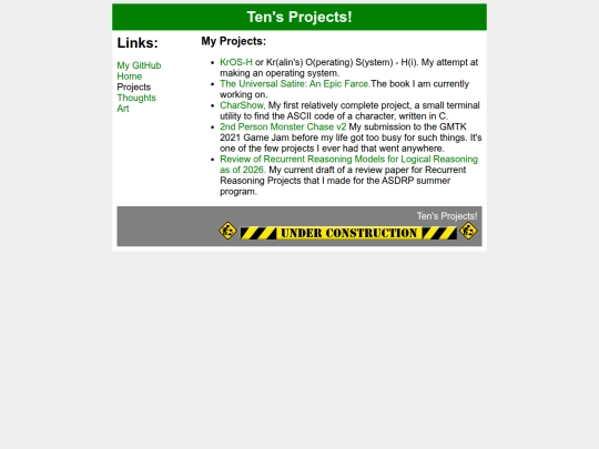 projects screenshot