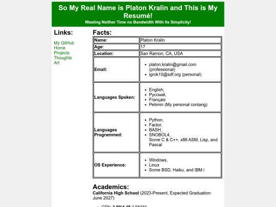resume screenshot
