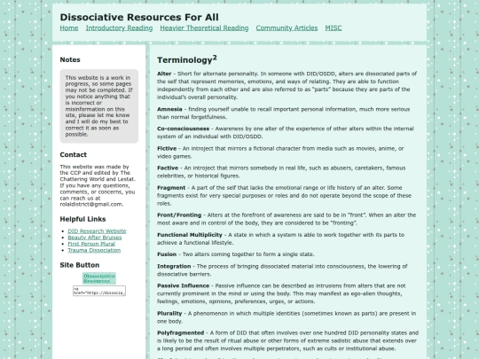 terminology screenshot