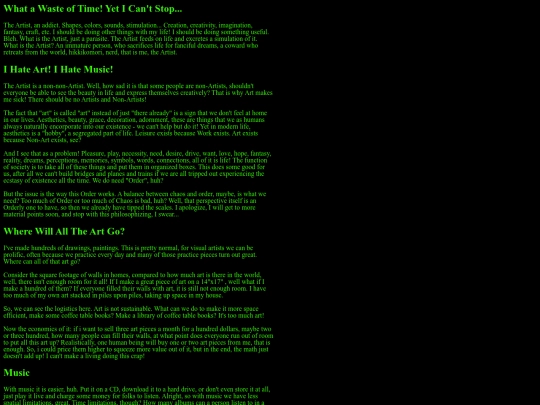 artist entreprenuer screenshot