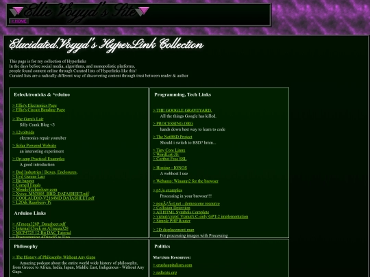 links screenshot
