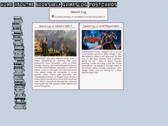 gameslog screenshot