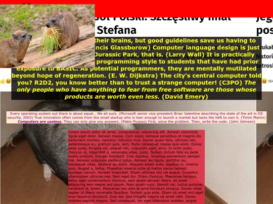 html rzeczy screenshot