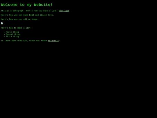 links screenshot