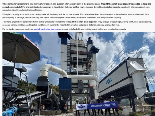 how-do-contractors-estimate-tph-asphalt-plant-capacity-for-a-5-year-road-project-in-kazakhstan screenshot