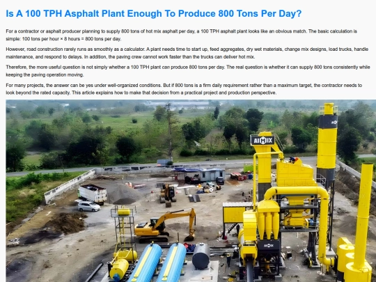 is-a-100-tph-asphalt-plant-enough-to-produce-800-tons-per-day screenshot