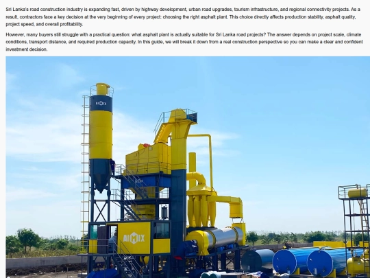 what-asphalt-plant-is-needed-in-sri-lanka-road-projects screenshot