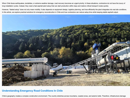 what-is-the-fastest-asphalt-plant-setup-for-emergency-reconstruction-in-chile screenshot