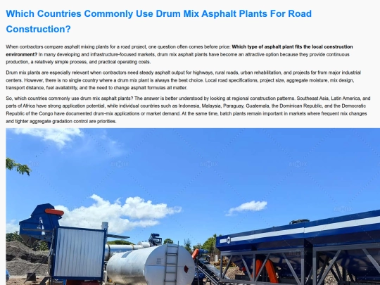 which-countries-commonly-use-drum-mix-asphalt-plants-for-road-construction screenshot