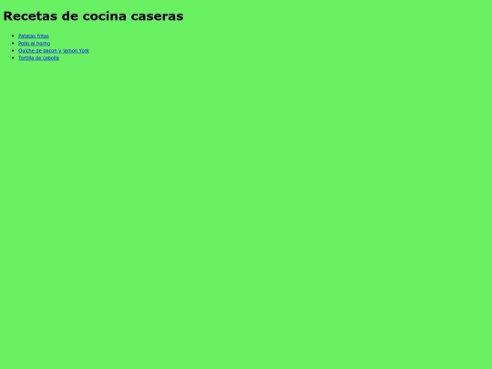 recetas screenshot