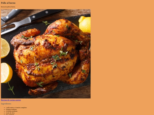 recetas/polloalhorno screenshot