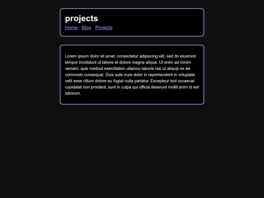 projects screenshot