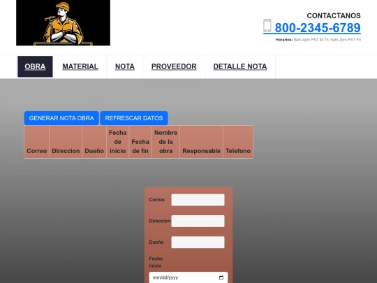 index screenshot