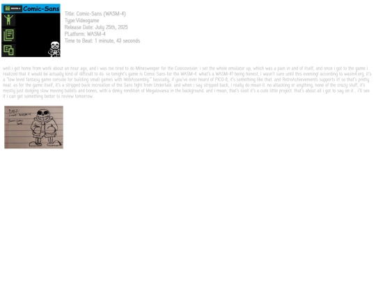 Reviews/CS screenshot